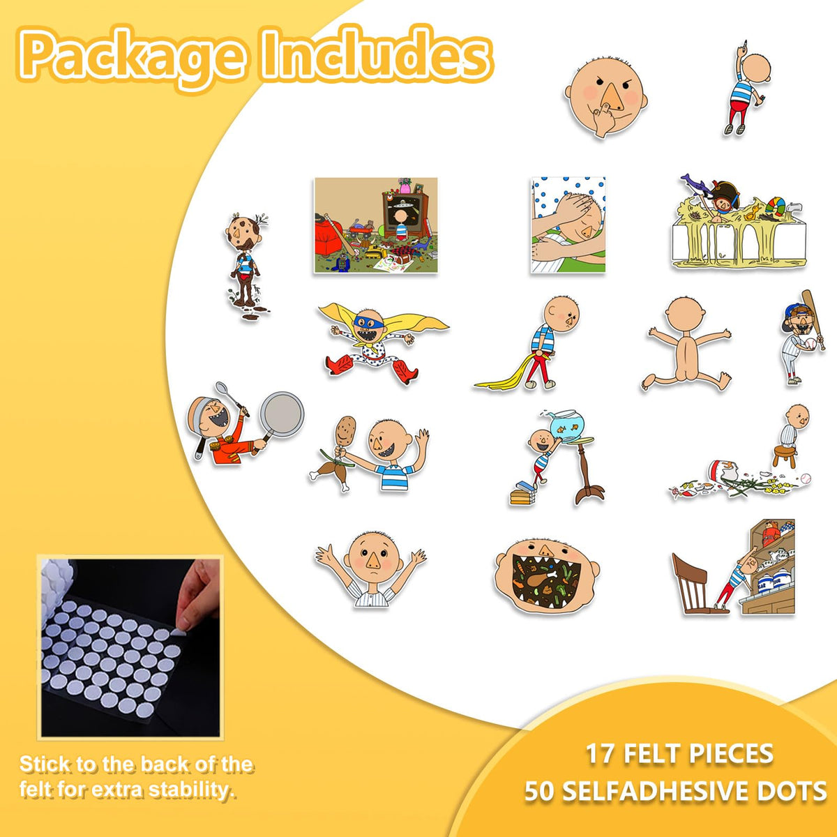 Thryvomniq No David Early Learning Interactive Play Kit Flannel Board Stories Preschool Storytelling Interactive Games Kindergarten Learning Felt Toys