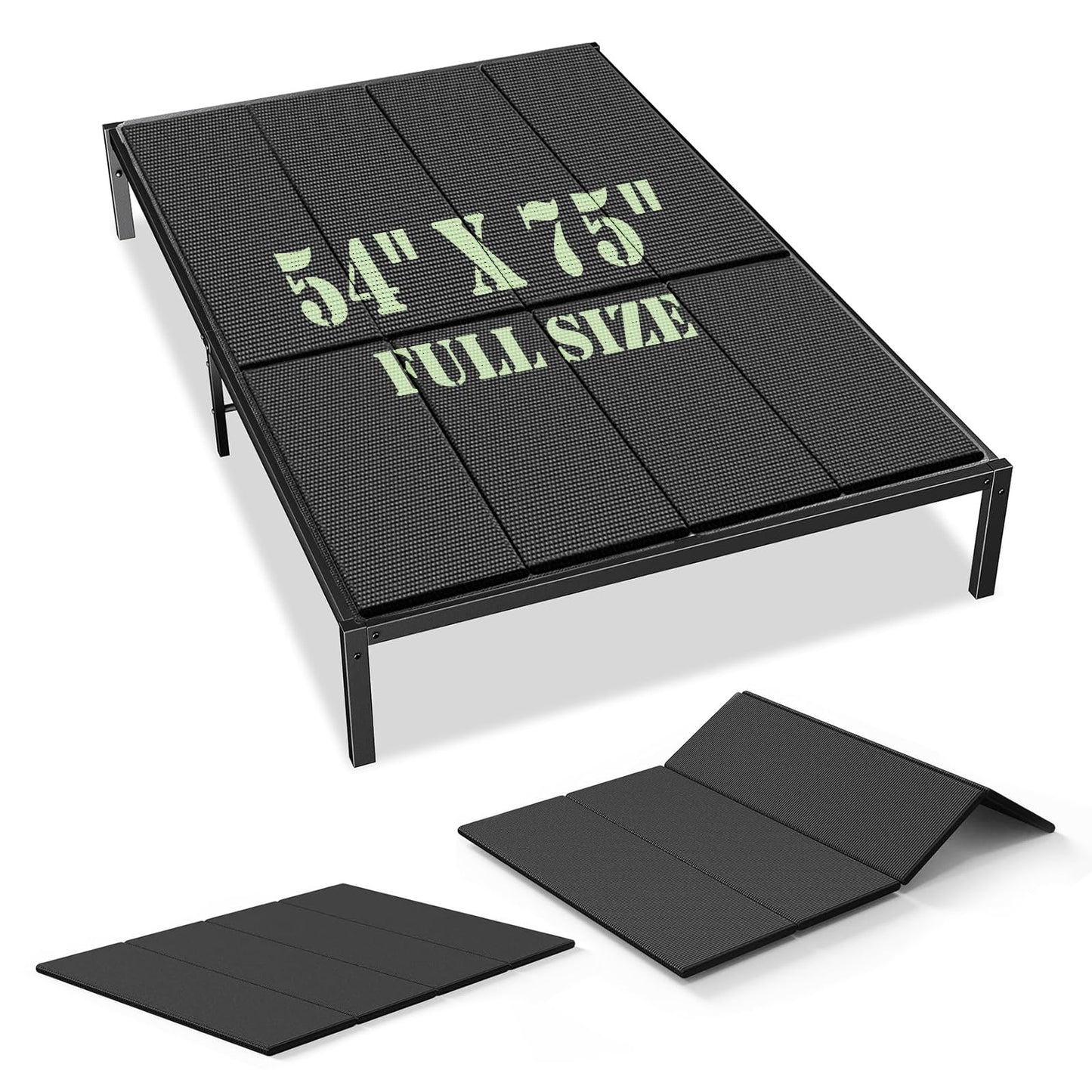 Voyla Upgraded S-Curved Rib Bunkie Board Full Size 54'' x 75' 10mm Heavy Duty Under Mattress Bed Support Slats - Breathable, Noise Minimizing, Moisture Resistant Bunkieboards