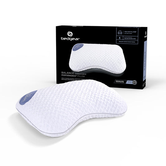 Bedgear Balance Cuddle Curve Performance Pillow - Size 0.0 - Moisture-Wicking Pillow for Side Sleepers - Medium Firmness Bed Pillow- Hypoallergenic, Washable Removable Cover - 20" W x 26" L x 4.75" H