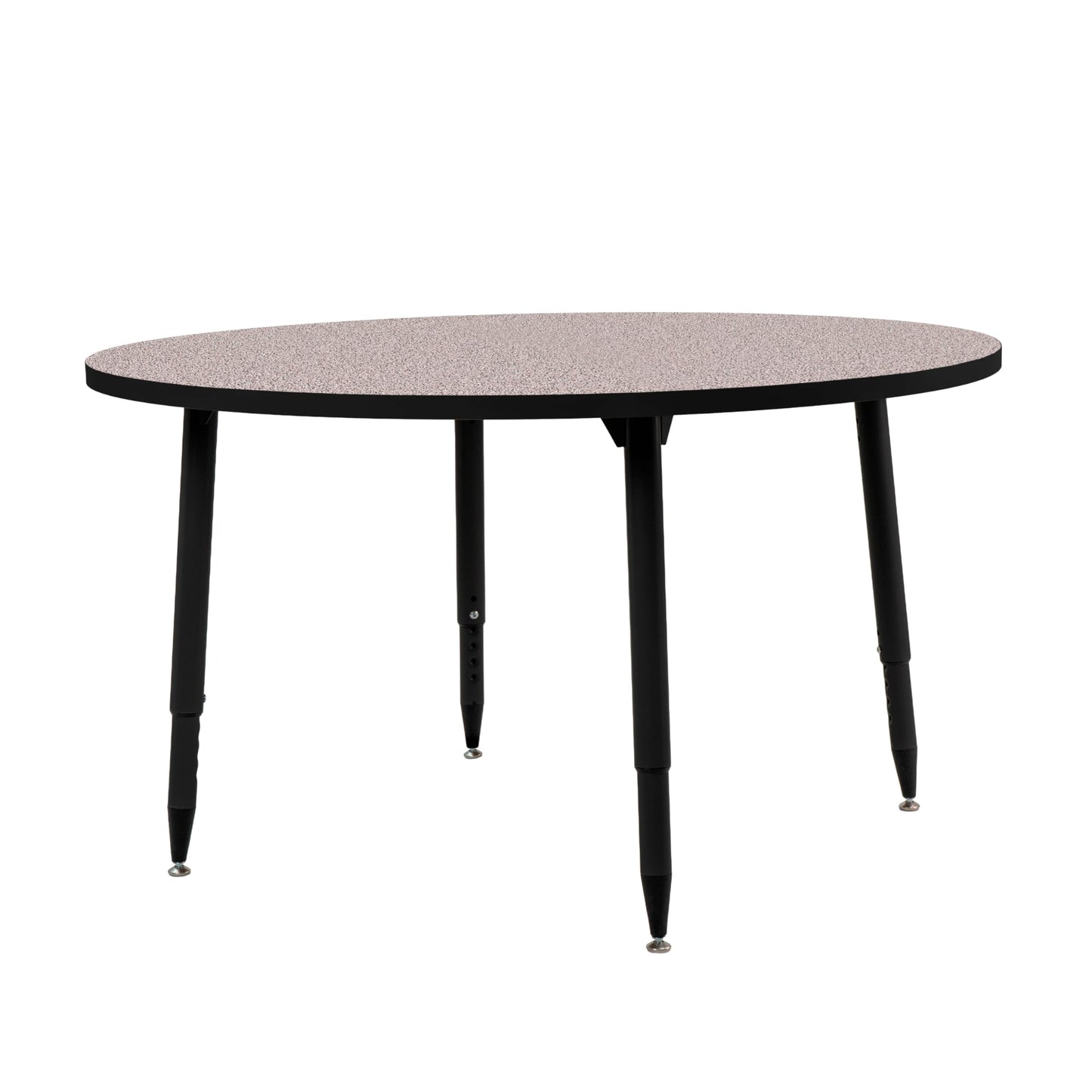 Adapte Commercial Classroom Activity Table - 48" Round, ADA Compliant Tapered Legs with Glides & Casters, Adjustable Height 22-34" Wheelchair Accessible, School & Office Furniture