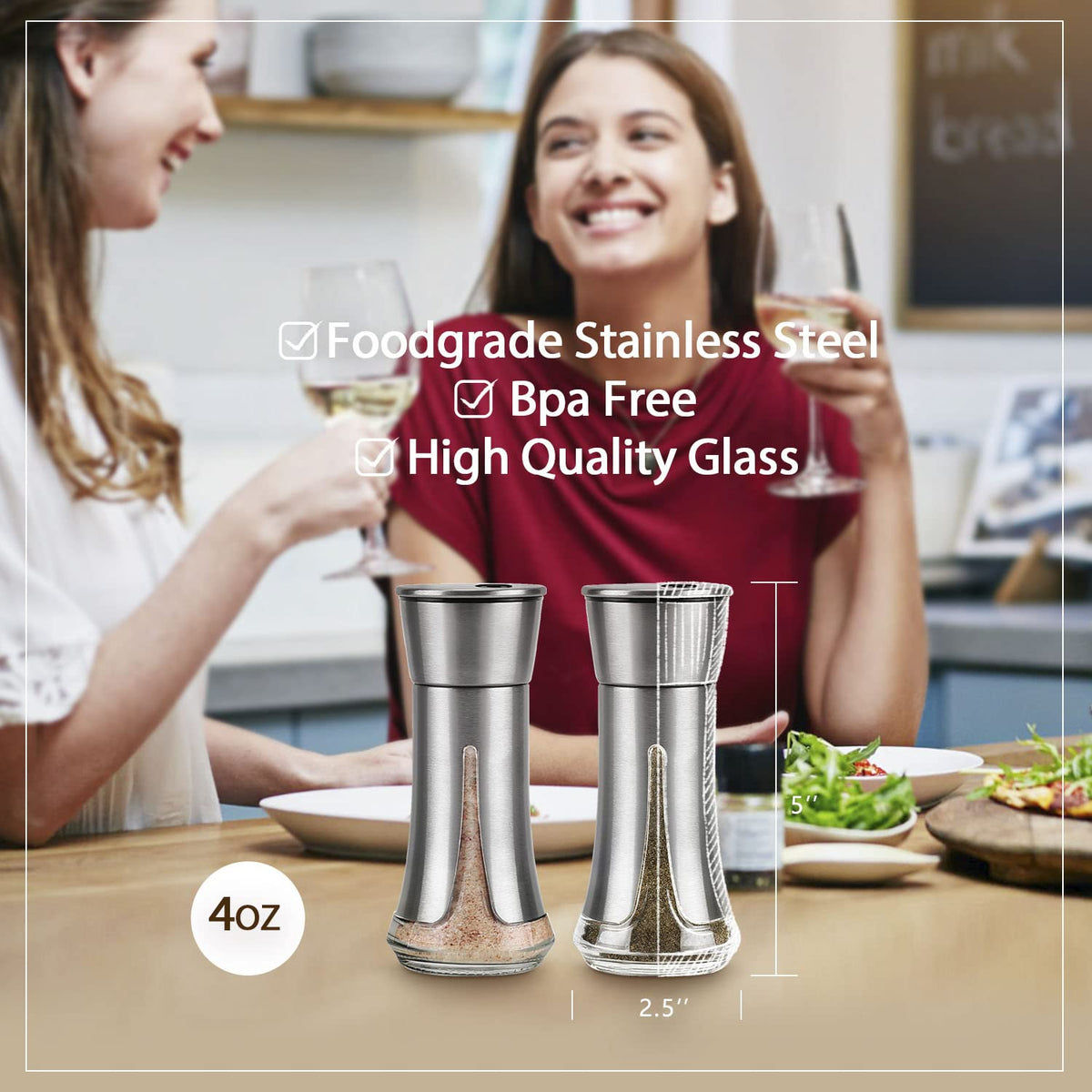 salt shaker and oil dispenser