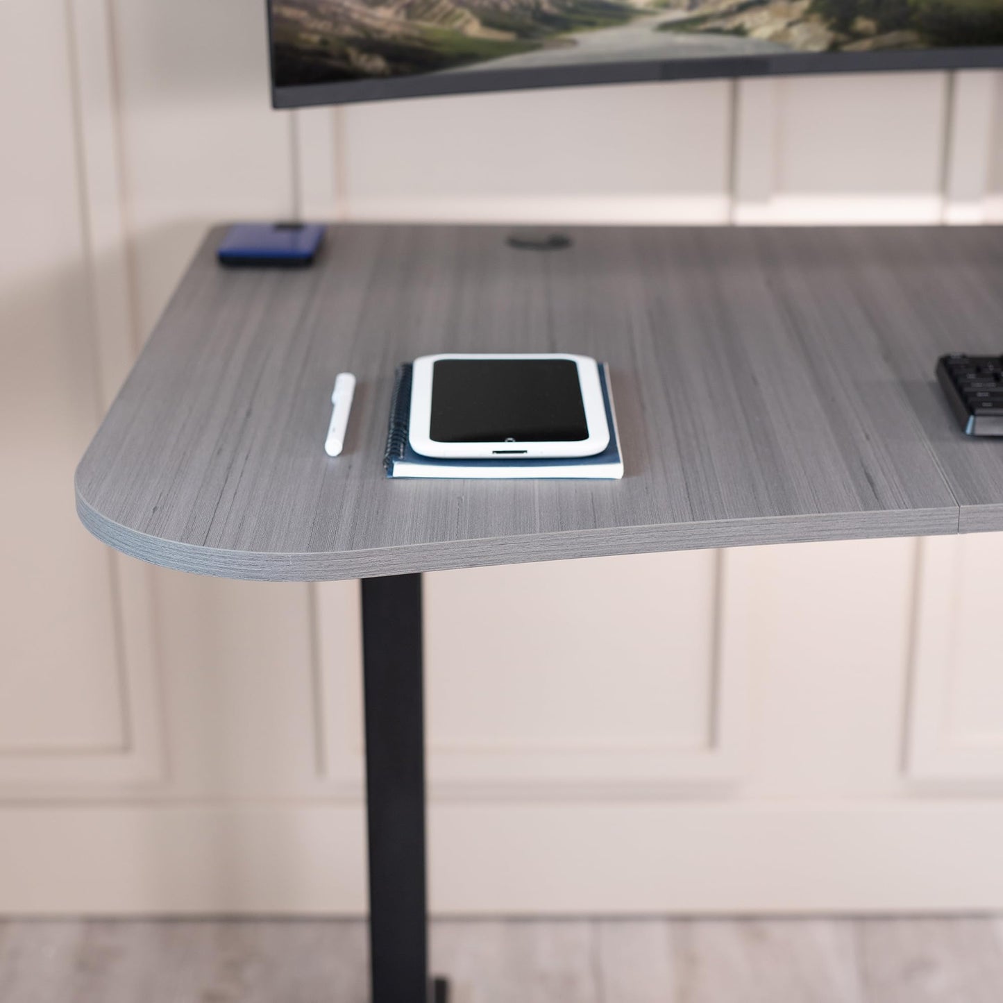 VIVO 63 x 32 inch Universal Table Top for Standard and Sit to Stand Height Adjustable Home and Office Desk Frames, Dark Gray Desktop, DESK-TOP1G
