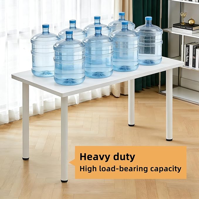 QLLY 27.5 inch / 70cm Adjustable Metal Desk Legs, Heavy Duty Furniture Table