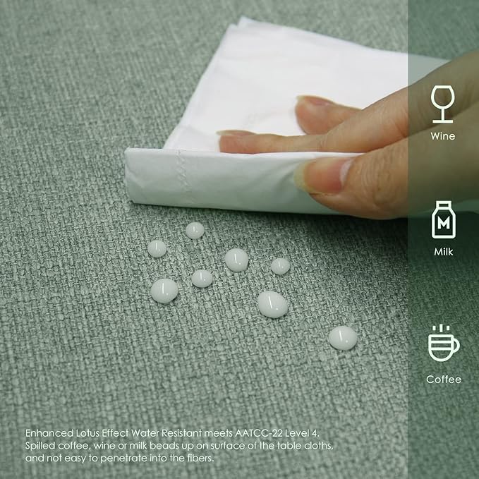 BALCONY & FALCON Rectangle Tablecloth Washable Wrinkle Resistant and Water