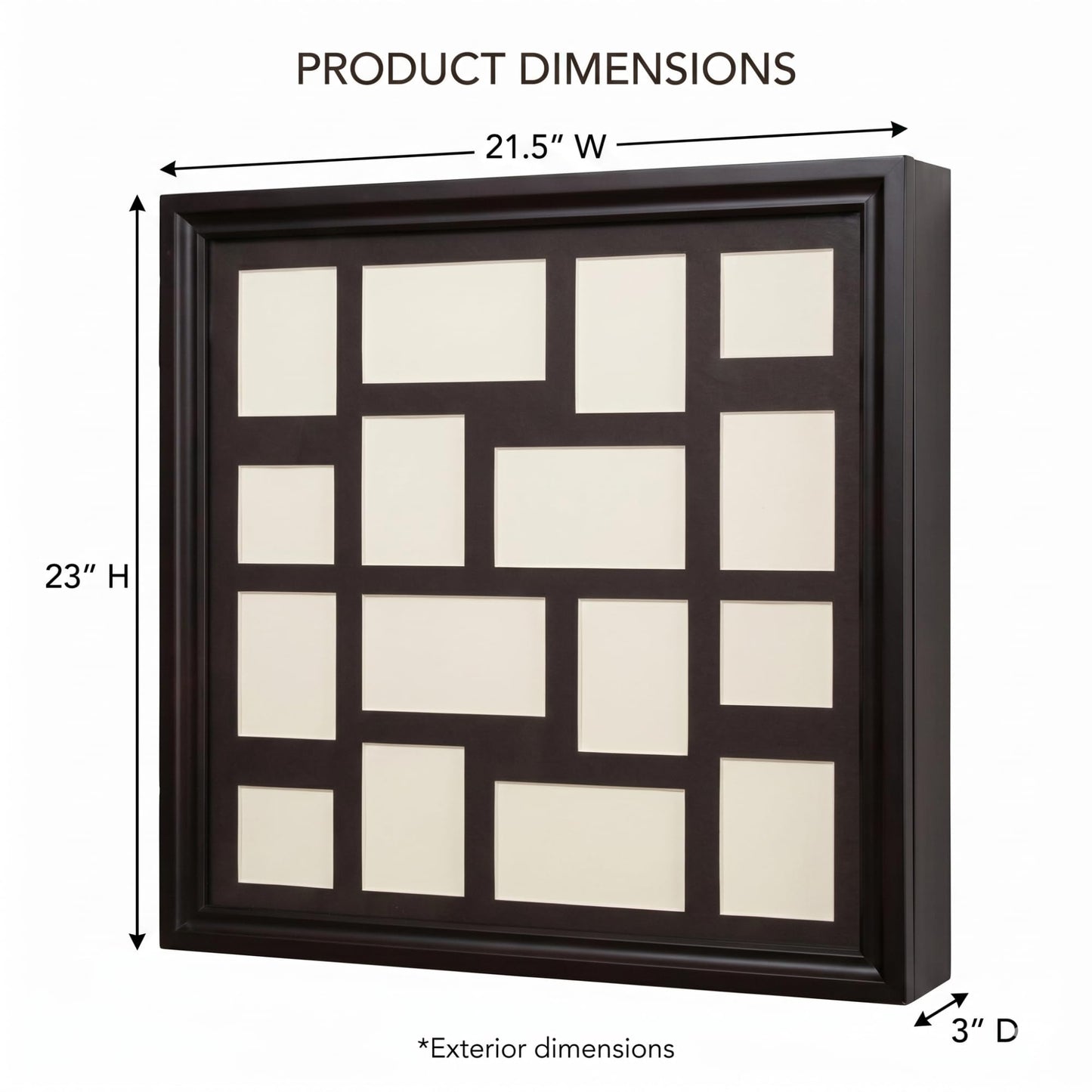 Hives and Honey Collage Frame Jewelry Storage, Black