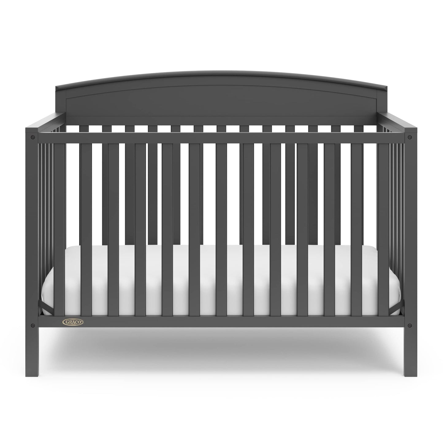 Graco Benton 5-in-1 Convertible Crib – GREENGUARD Gold Certified, Converts from Baby Crib to Toddler Bed, Daybed and Full-Size Bed, Fits Standard Full-Size Crib Mattress (Gray)