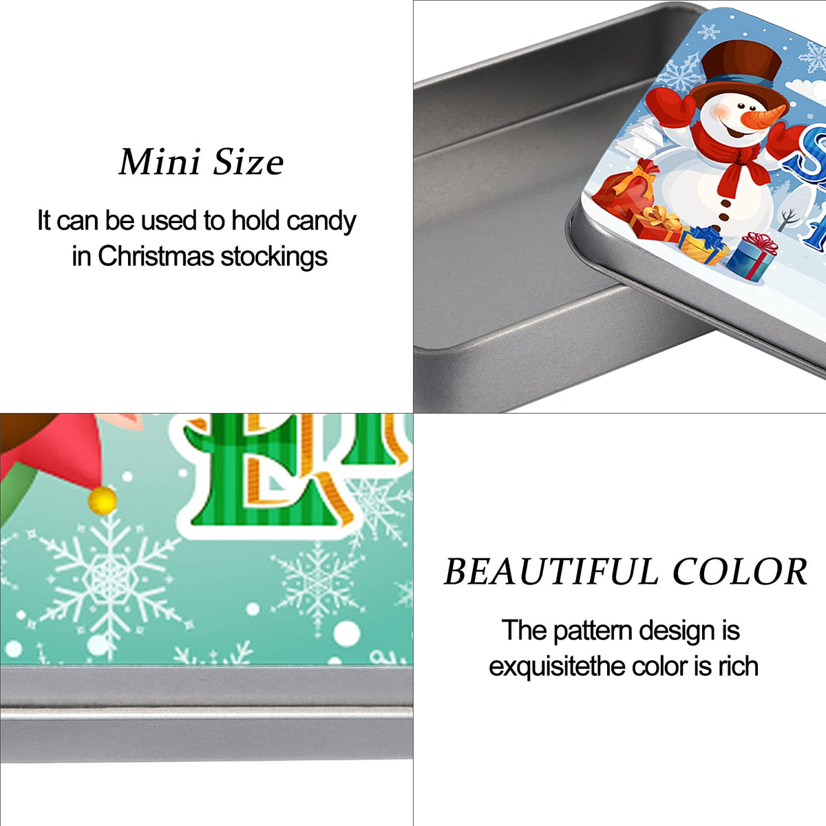 Zhengmy 8 Pack Novelty Christmas Poop Mint Stocking Stuffers Tins Christmas Character Mint Tins Gift Funny Candy Metal Box for Kids Teen Boy Adult, 4 Cute Style
