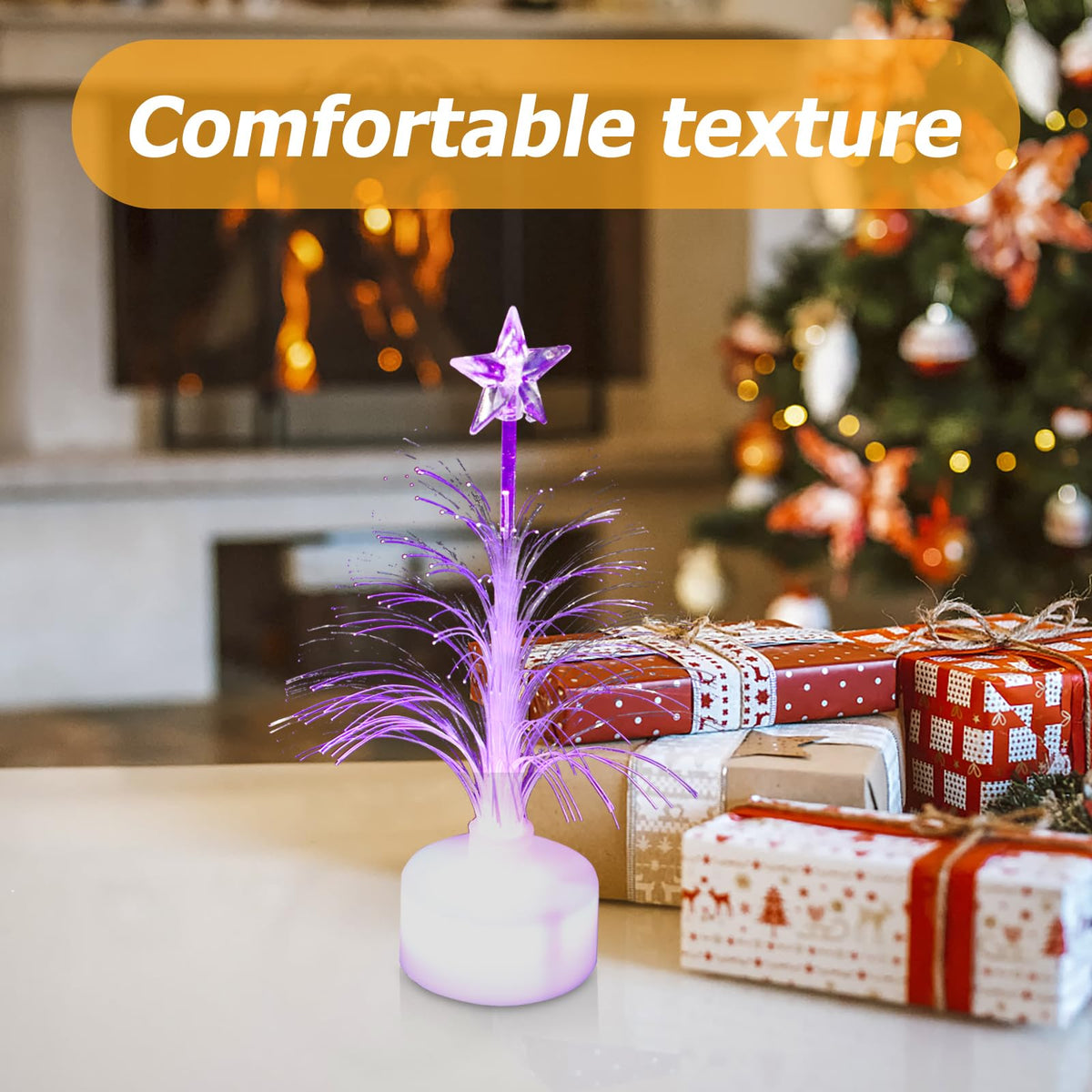 Christmas Tree USB Power Color Changing Fiber Optic Christmas Tree for Christmas Party Tabletop