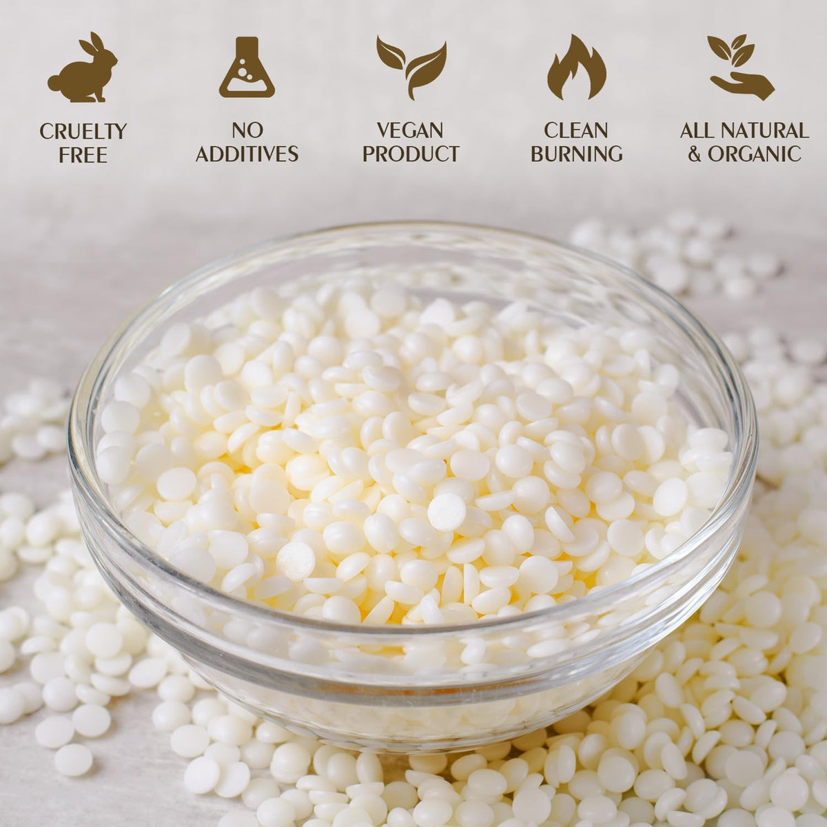 Soy Wax, Waxcanpy Natural Candle Wax, Organic Soy Wax for Candle Making from Farm (1lb)