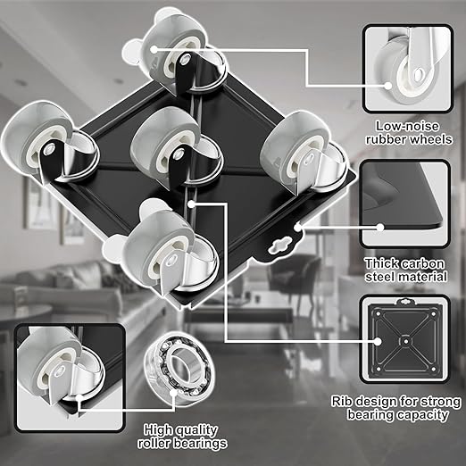 Furniture Dolly Set 5 Wheels Heavy Duty, Furniture Movers