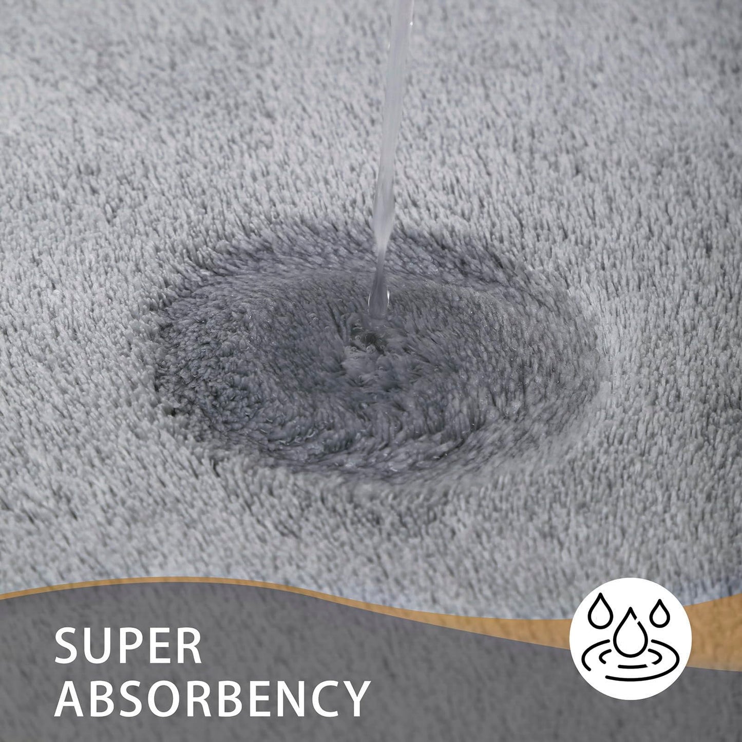 MINIDEAR Toilet Rugs 24x20 - U Shaped Dark Gray Thick Memory Foam Contour Rugs,Ultra Soft & Plush Fluffy, Non-Slip, Quick Dry, Absorbent Washable Floor Microfiber Mat for Home Decor Accessories