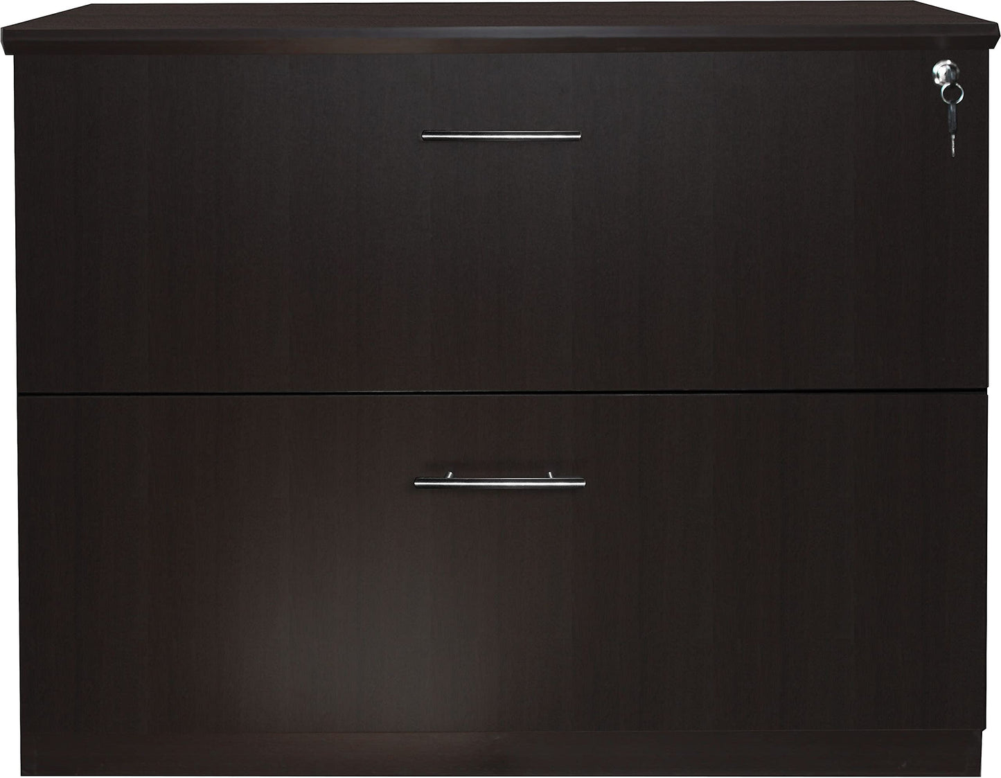 Mayline MVLFLDC Medina 2-Drawer Locking Lateral File Cabinet, Letter or Legal, Mocha Laminate