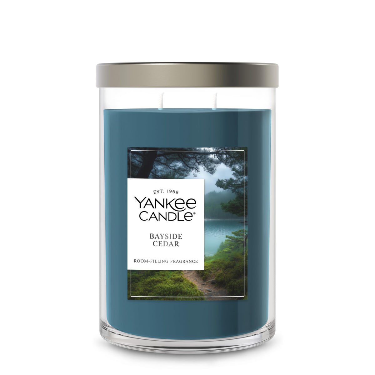 Yankee Candle Large Tumbler Scented Candle with up to 80 Hour Burn Time, Premium Plant Wax Blend for Consistent Burn, 20 oz Tumbler Candle with Room Filling Fragrance, Bayside Cedar