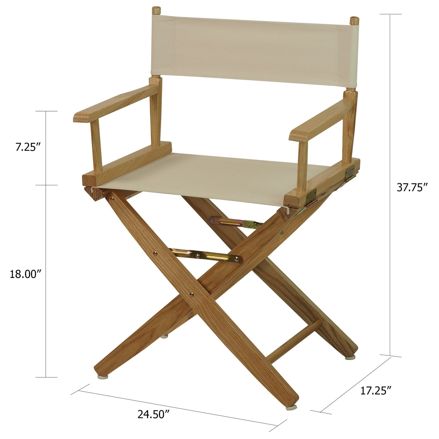 American Trails Extra-Wide Premium 18" Director's Chair Natural Frame with Natural Canvas