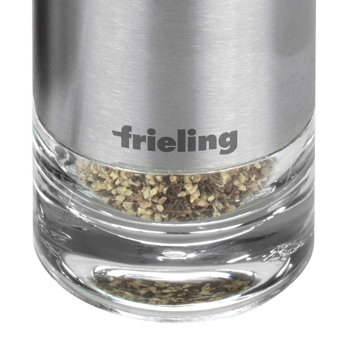 Frieling USA Sylva Salt or Pepper Shaker Acrylic, 3.3" x 1.7", Clear/Stainless Steel