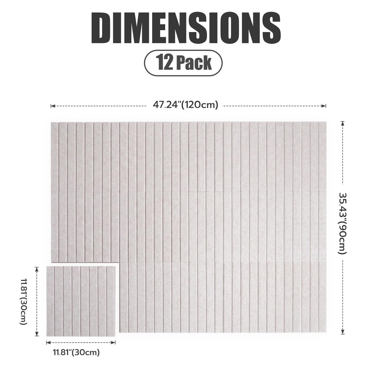 TravLand Large Felt Bulletin Board 48" x 36" Cork Board Alternative-12 Pack with Safe Removable Adhesive Tabs, Cork Boards for Walls Cork Board for Home Office Classroom Pin Board