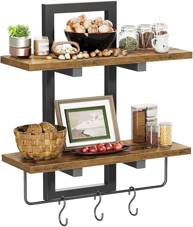 Creso hom Floating Shelves for Wall Set of 2, Wood Wall Shelf