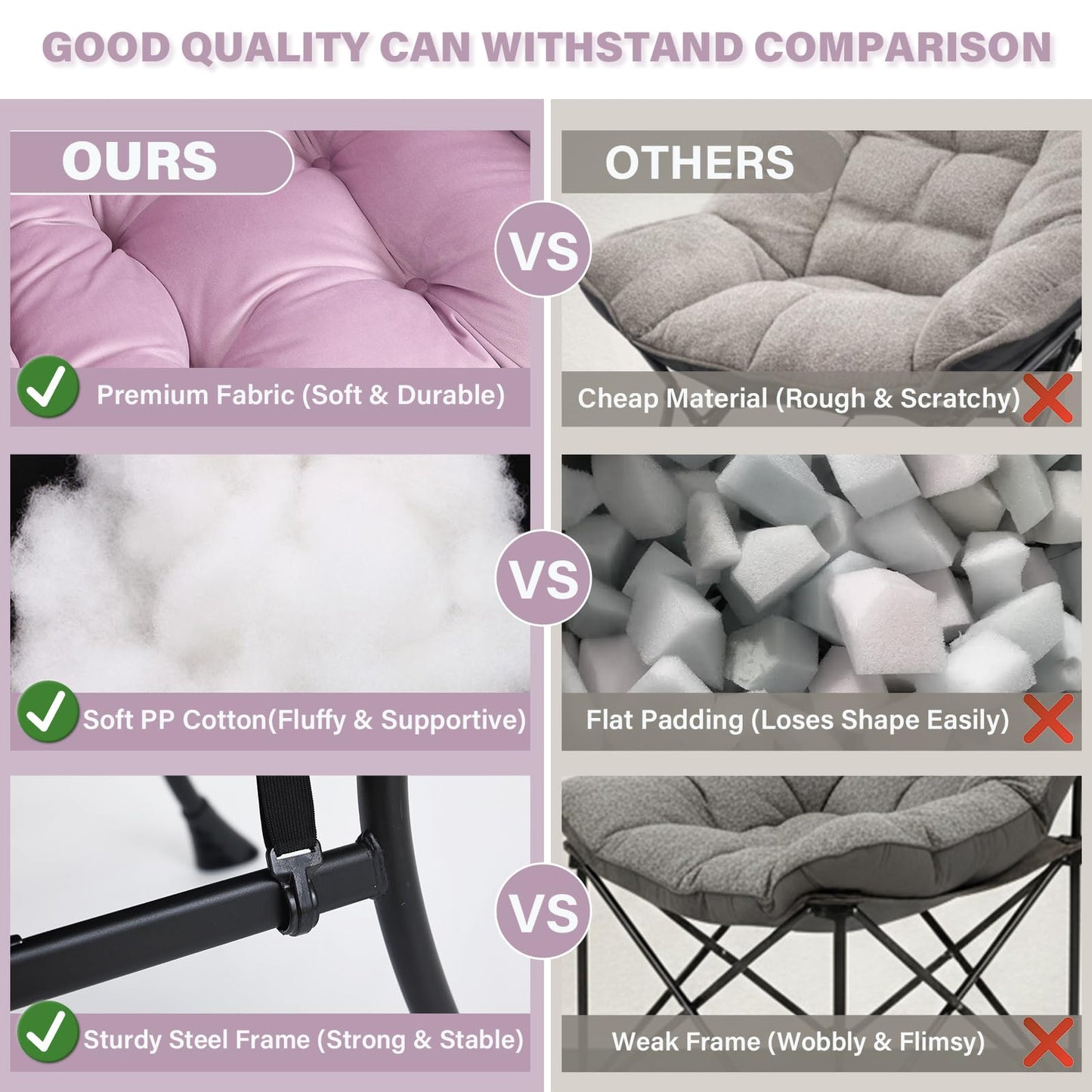 Givjoy Lazy Chair and Ottoman, Large Velvet Light Purple Accent Chair with Side Pocket, Modern Leisure Upholstered Reading Armchair with Footrest for Office, Bedroom, Living Room, Dorm Rooms, Balcony