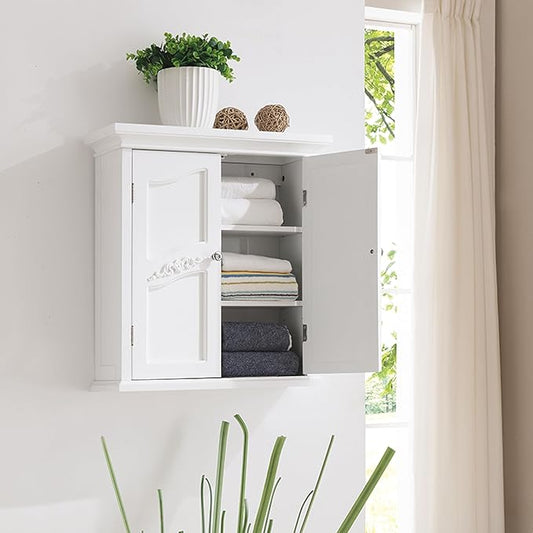 Teamson Home Versailles 22" x 24" Bathroom Wall Cabinet