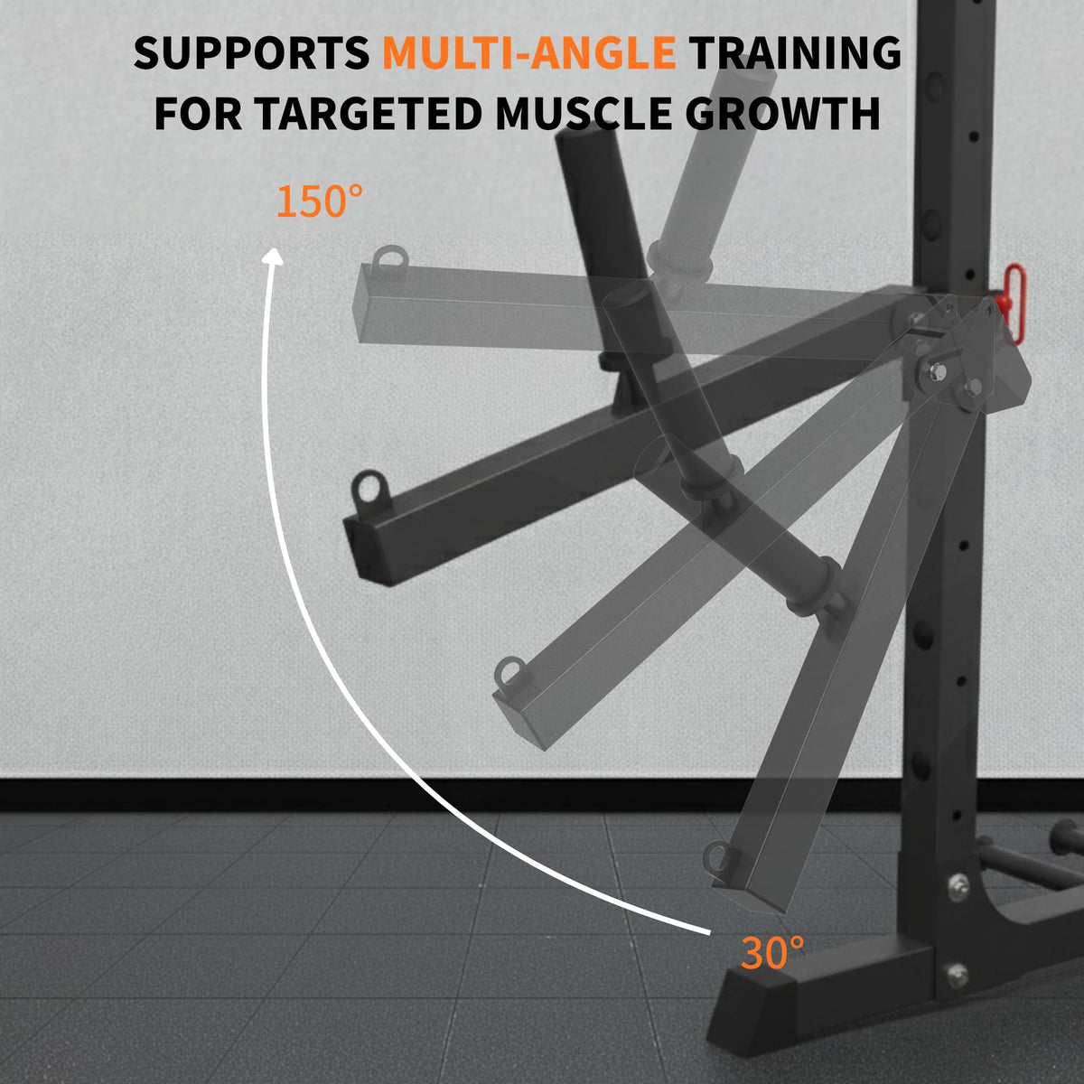 MEGASTAR FITNESS Belt Squat Lever Arm, T Bar Row Landmine Attachment, Comes with Squat Belt, Compatible with 1" and 2" Weight Plates and 1" Hole Design, Designed for 2x2 Power Rack