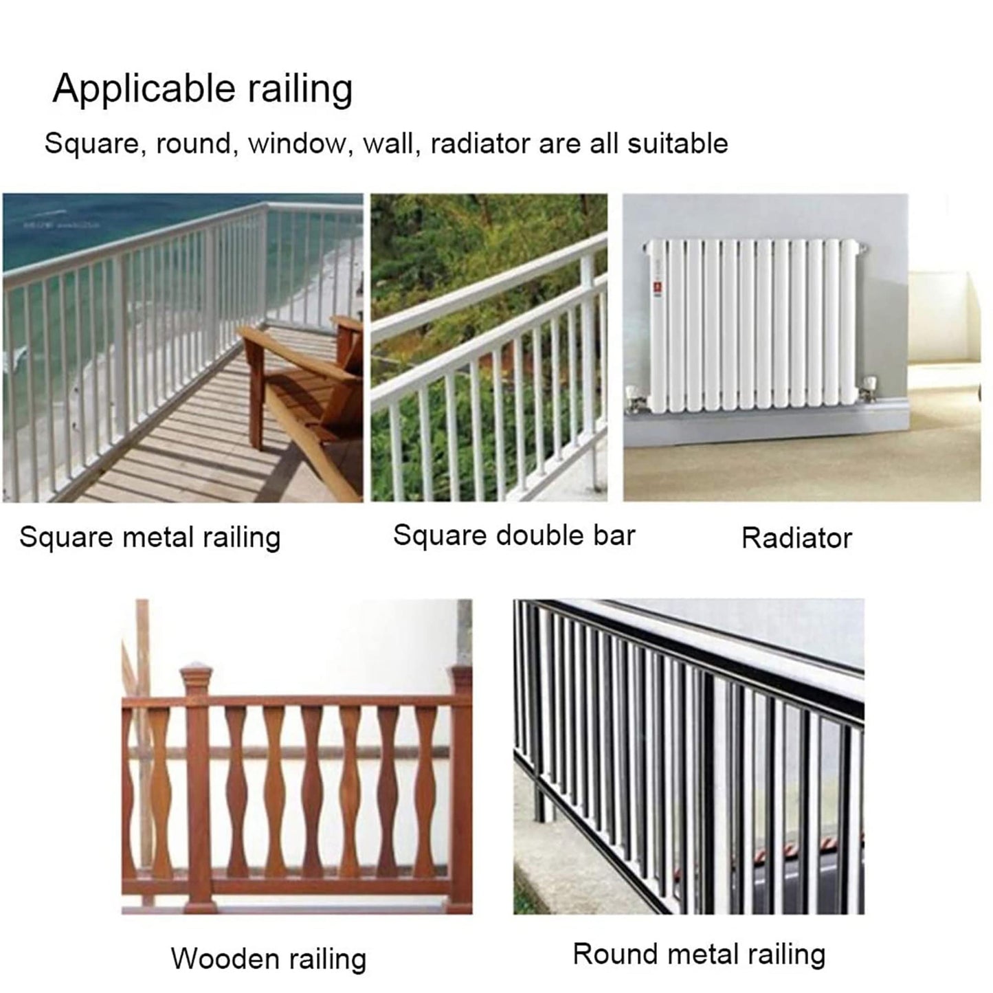Foldable Outdoor Bar Table - All Aluminum Alloy Hanging Table for Railing, Adjustable Multi-Functional Side Table for Patio, Deck, Balcony, Veranda, Rooftop & Porch