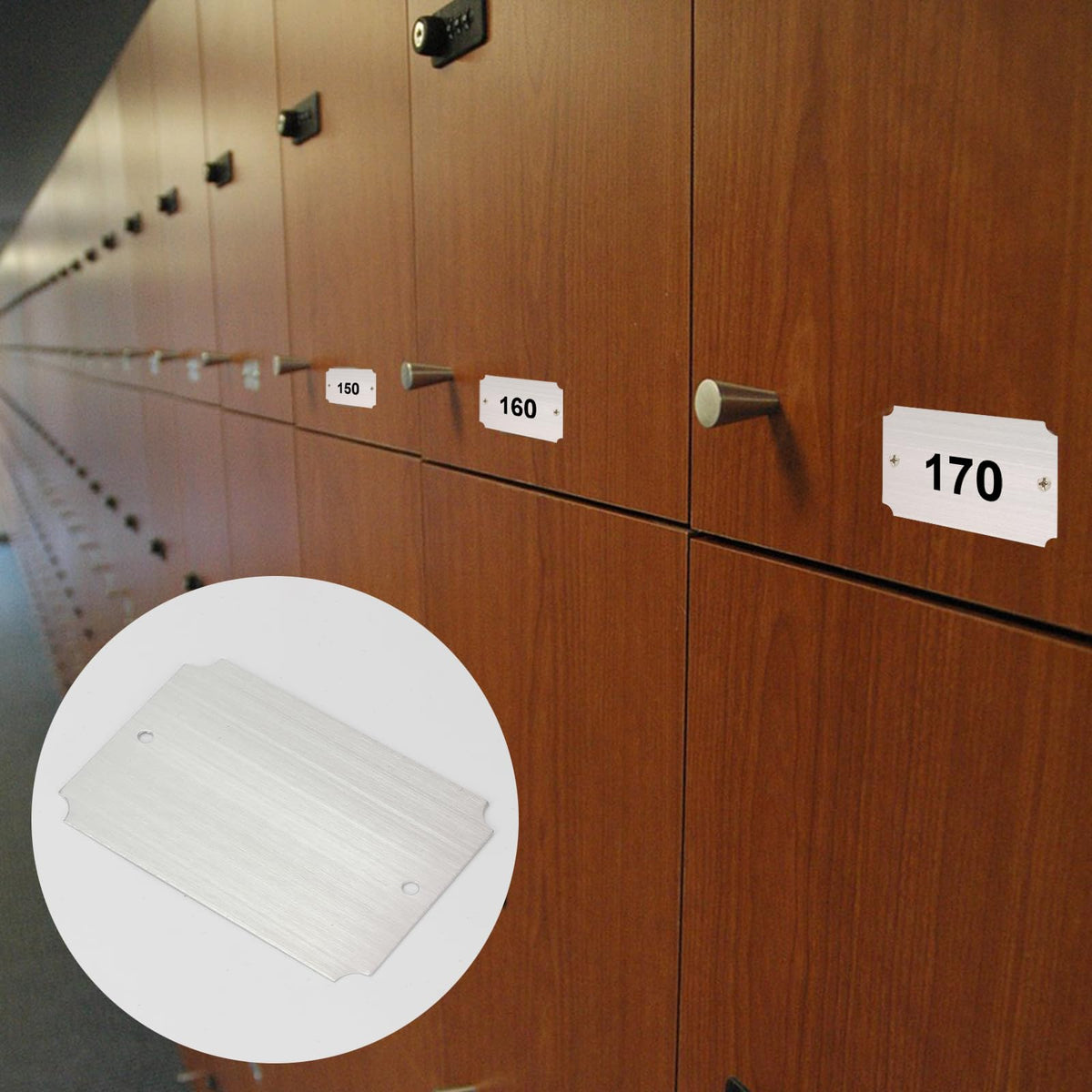 20 Pcs Name Plates Laser Engraved, Plaques Personalized Engraved, Solid Metal Plate, Name Plate for Desk, Personalized Plaque Blank, Custom Name Tag, Laser Engraving Blanks (2'' X 3'') (Silver)