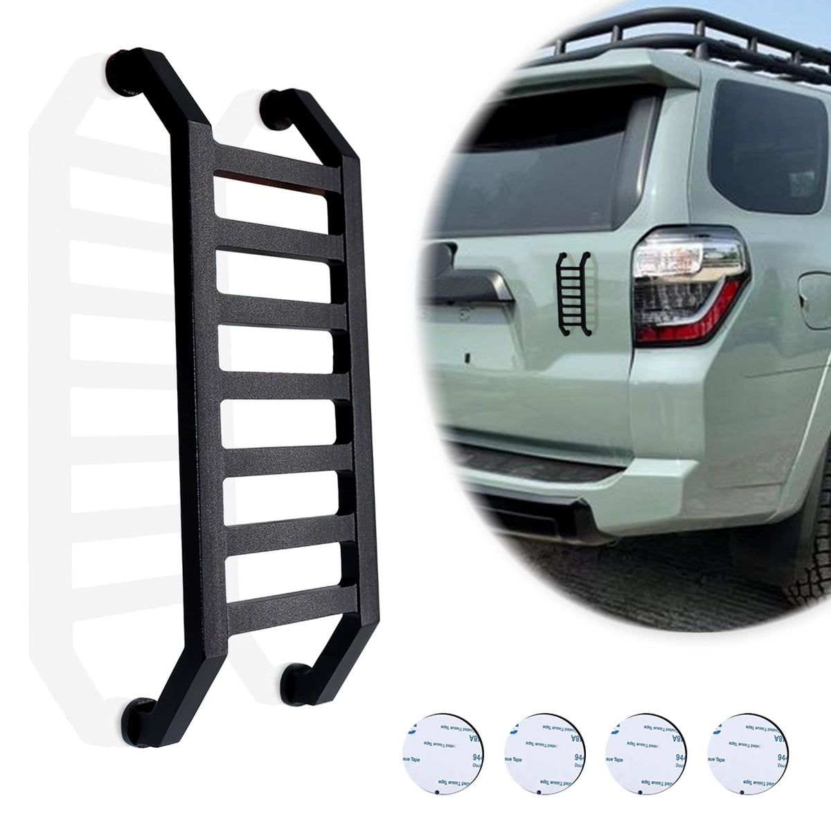 A Little Ladder Magnet for Car, Mini Step Ladder Magnet that Can Be Installed on Multiple Surfaces, Made of Aluminum Alloy, Suitable for Cars, Refrigerators, Dishwashers (Black-01)