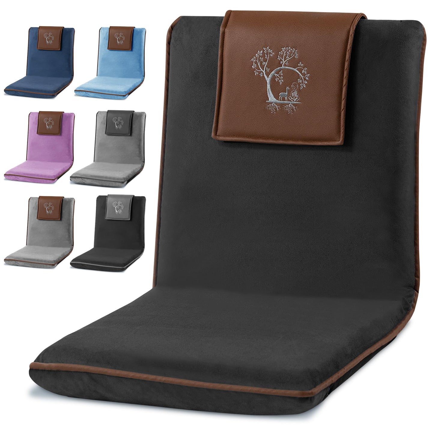Japanese Meditation Floor Chair with Back Support for Adults - Premium Meditation Chair with Adjustable & Foldable Back for Seating, Yoga & Gaming — Folding Backjack Chairs with Backrest for Adults