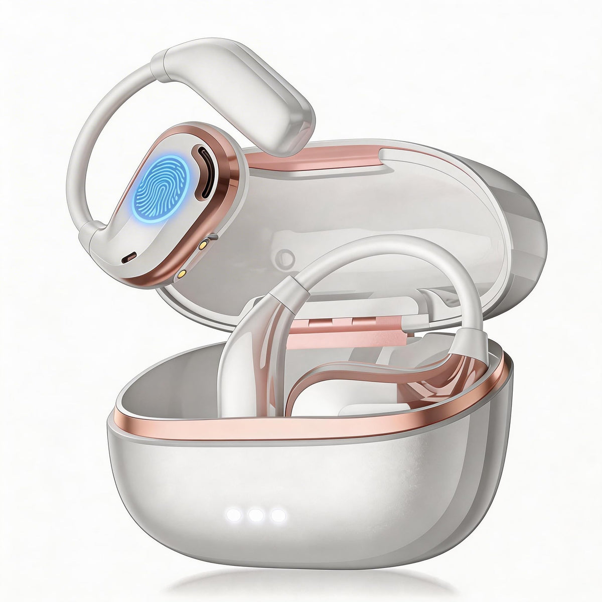 QYGCKJ NE18 AI Translation Earbuds Real Time, 135 Language Translator Earbuds, 3-in-1 Buletooth 6.0 Wireless Translating Device with 4 Mode, Translate Ear Buds for Travel Business Learning (Silver)