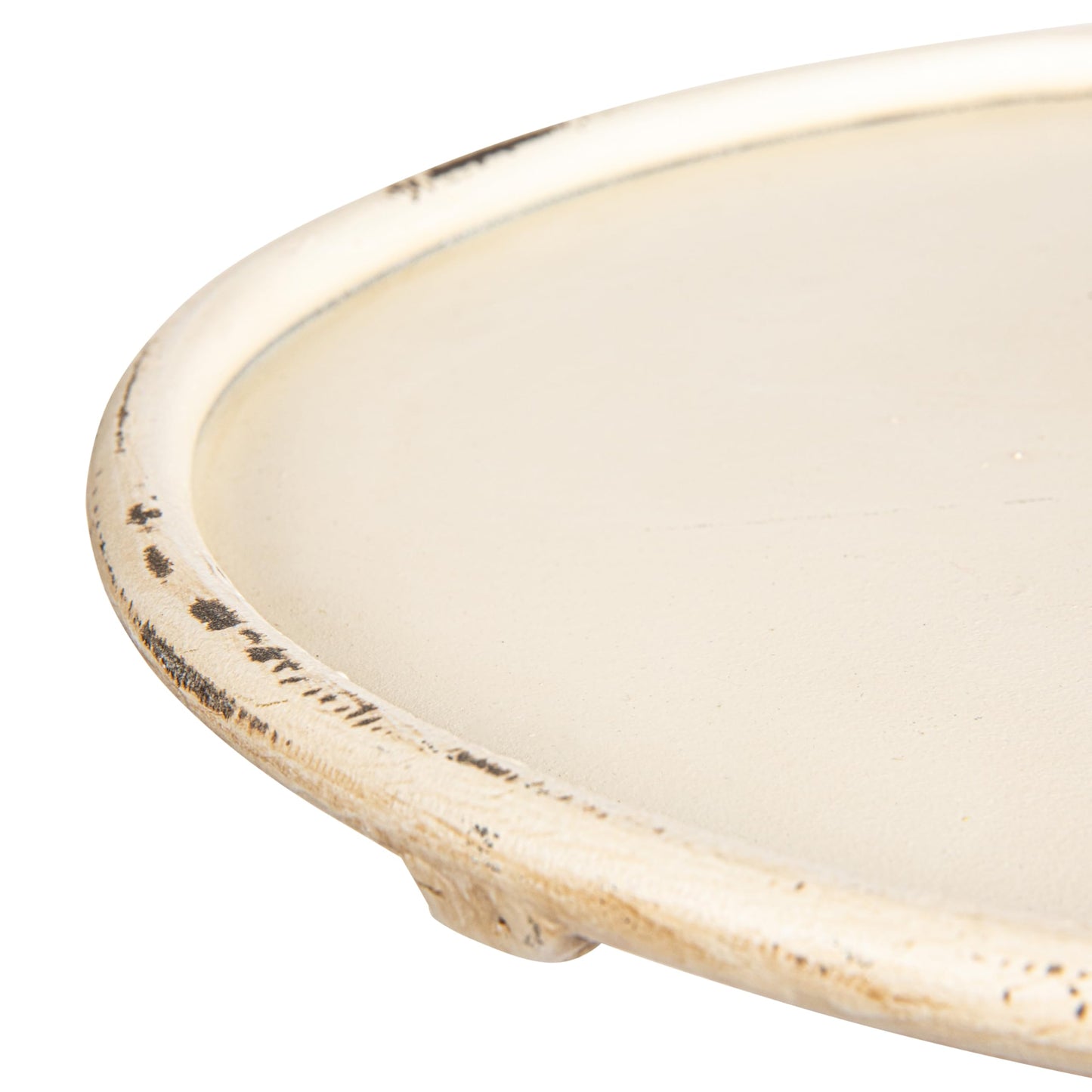 Metal Martini Cocktail Table, Antique White