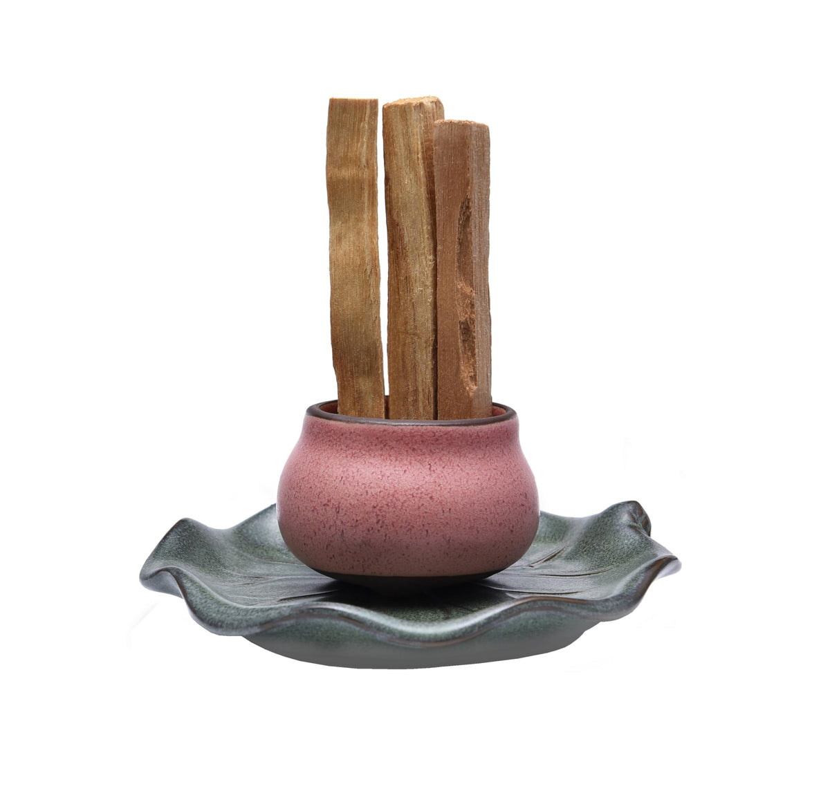 KR. LIF 3-in-1 Ceramic Incense Holder for Sage Sticks Incense Burner - Palo Santo Holder Set with Tray and Incense Burners