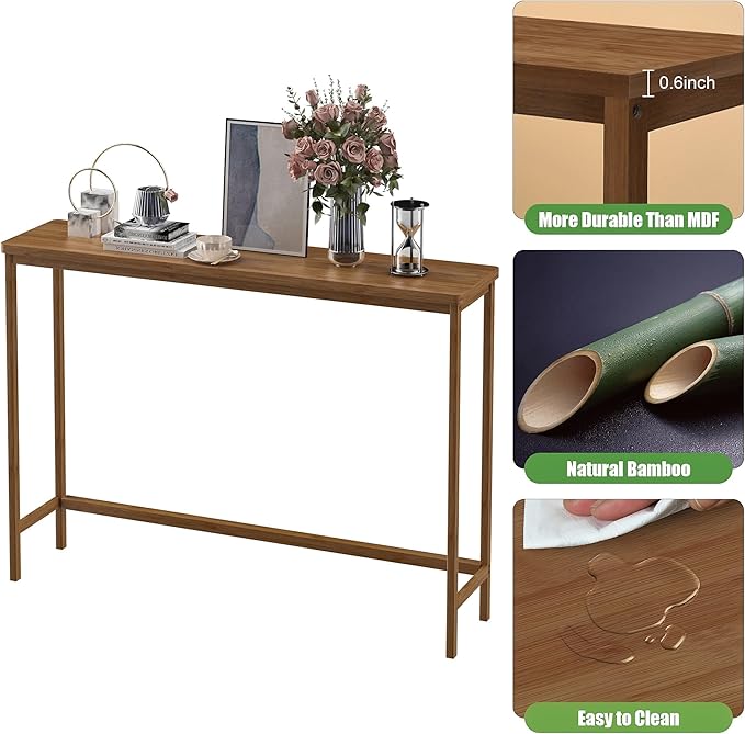 VASMIA Console Table, Entryway Table, Narrow Sofa Table, Living Room
