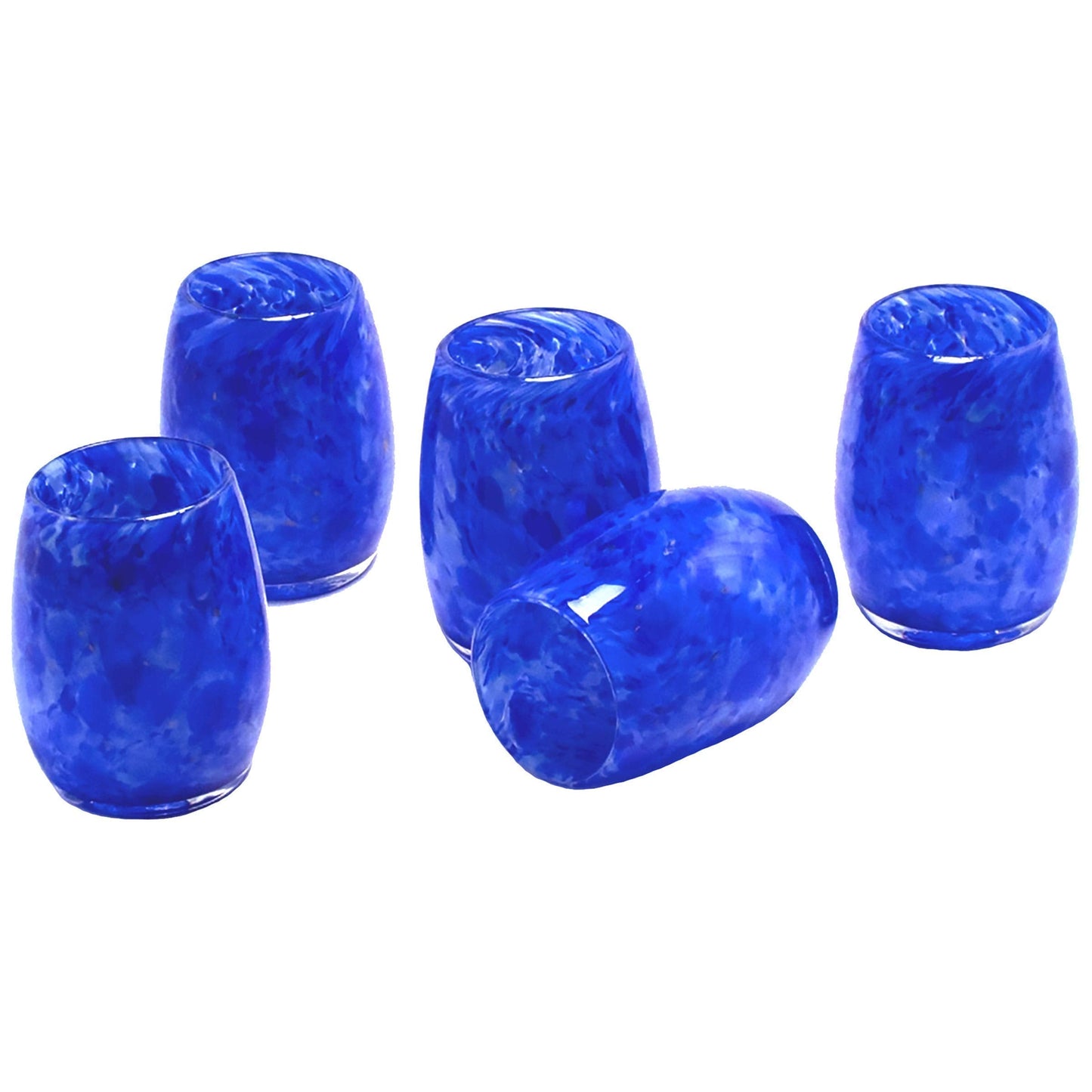 Totally Blown Glassworks Votive Candle Holder, Tea-Light, Handmade Blown Glass, Accent Vase, Centerpiece, Home Decor, Artist Dehanna Jones, Seattle, WA. (Belltown Blues)