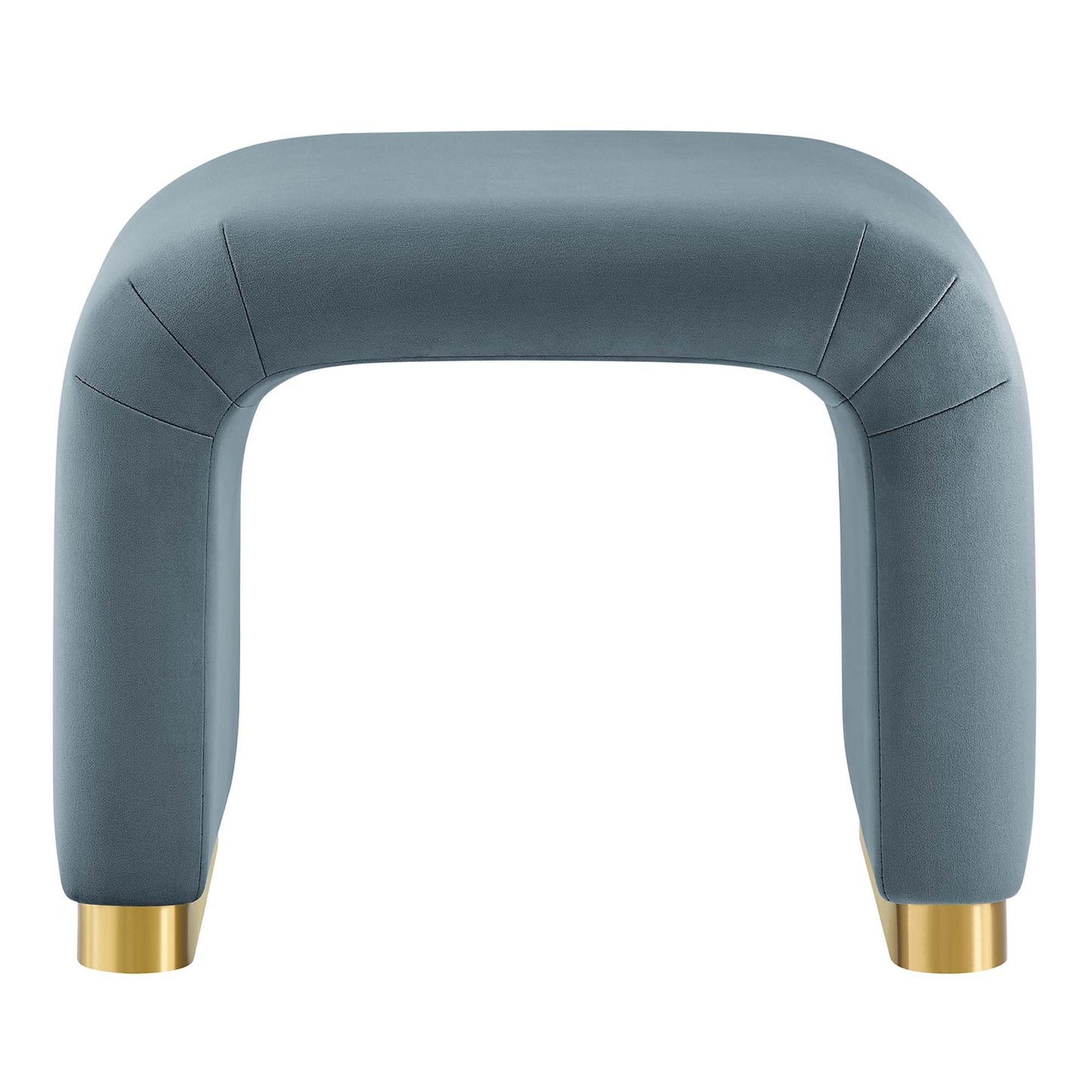 Modway EEI-6733-BRA-CAB Koda Performance Velvet Waterfall Stool, Brass Cadet Blue