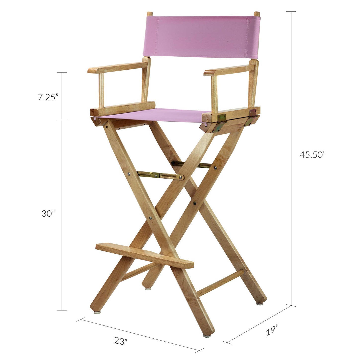Casual Home 230-00/021-22 Director Chair 30" - Bar Height Natural Frame/Pink Canvas