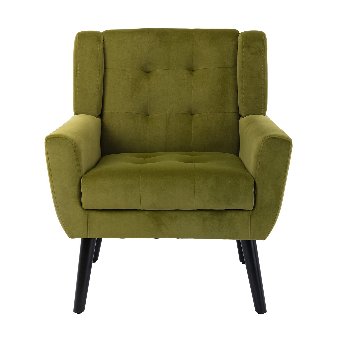 SPOFLYINN Armchair, Living Room Curved Back, Velvet Cushion, 250 Lbs Weight Capacity Ergonomics Accent Chair, Single Sofa for Bedroom 1 Upholstered 1 48.29 Green 48.29 L-Shape