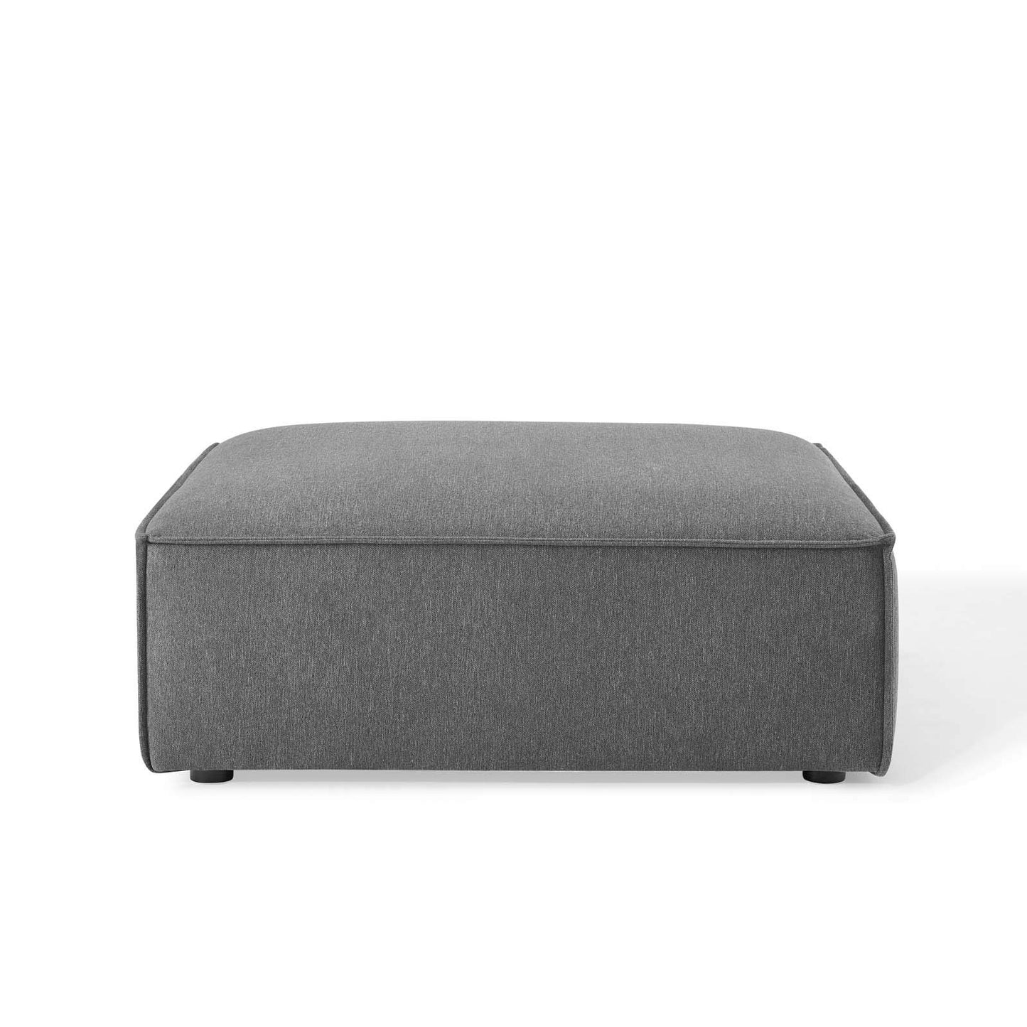 Modway Restore Upholstered Fabric Sectional Sofa Ottoman in Charcoal, 41.5 x 35 x 16.5