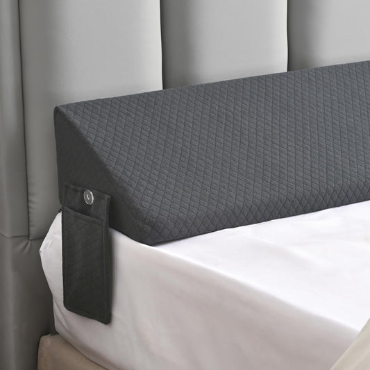 Twin Bed Wedge Pillow for Headboard Gap Filler Pillow Plus (0-8") Mattress Wedge Gap Filler Twin Between Wall and Mattress,for College Dorm,Sleeping Backrest Headboard Pillow Dark Grey Bedroom Decor