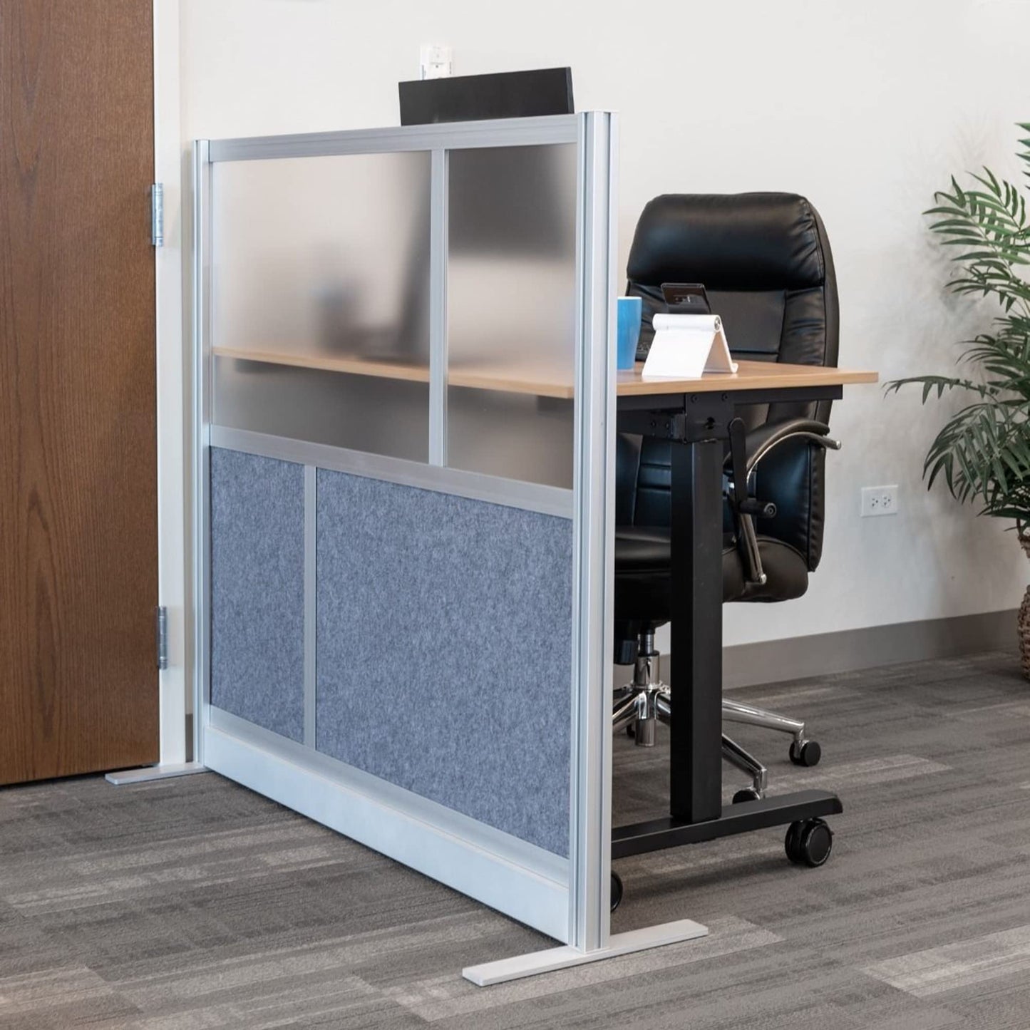 Luxor MW-5348-FCG Modular Room Divider Wall System - 53" x 48" Starter Wall