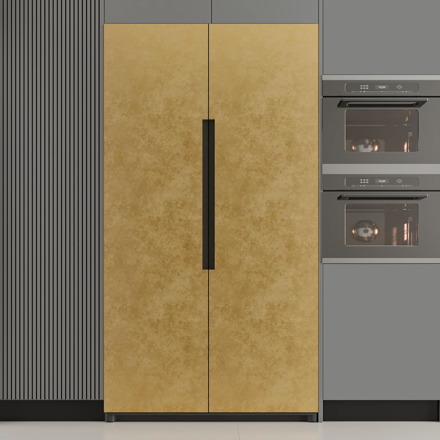 CHIHUT Bright Gold Metallic Wallpaper Peel and Stick Self Adhesive Luxury Removable Contact Paper for Accent Walls Furniture Cabinets Waterproof Vinyl Wrap Texture Gold Wallpaper for Bedroom 12"x100"