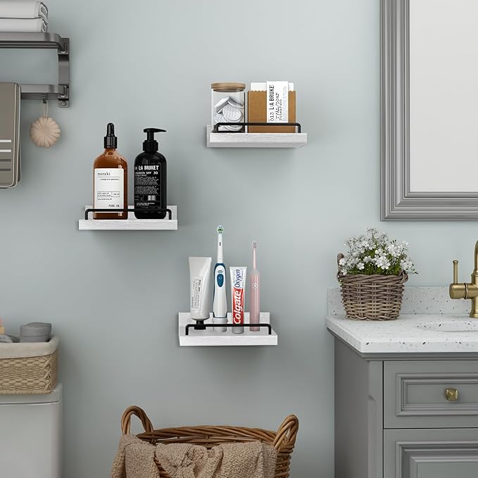 RYOFOBETTO Small Floating Shelf, 6 X 6 Inches Farmhouse Wall Shelves