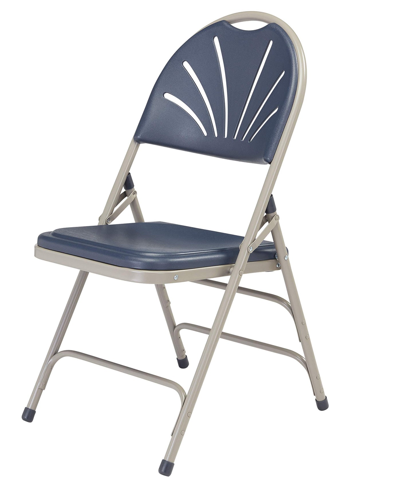 Plastic Portable Folding Chairs by National Public Seating – 1100 Series Premium Lightweight Foldable Chairs for Indoor & Outdoor, Set of 4 – Comfortable, Durable, Institutional-Grade, Blue