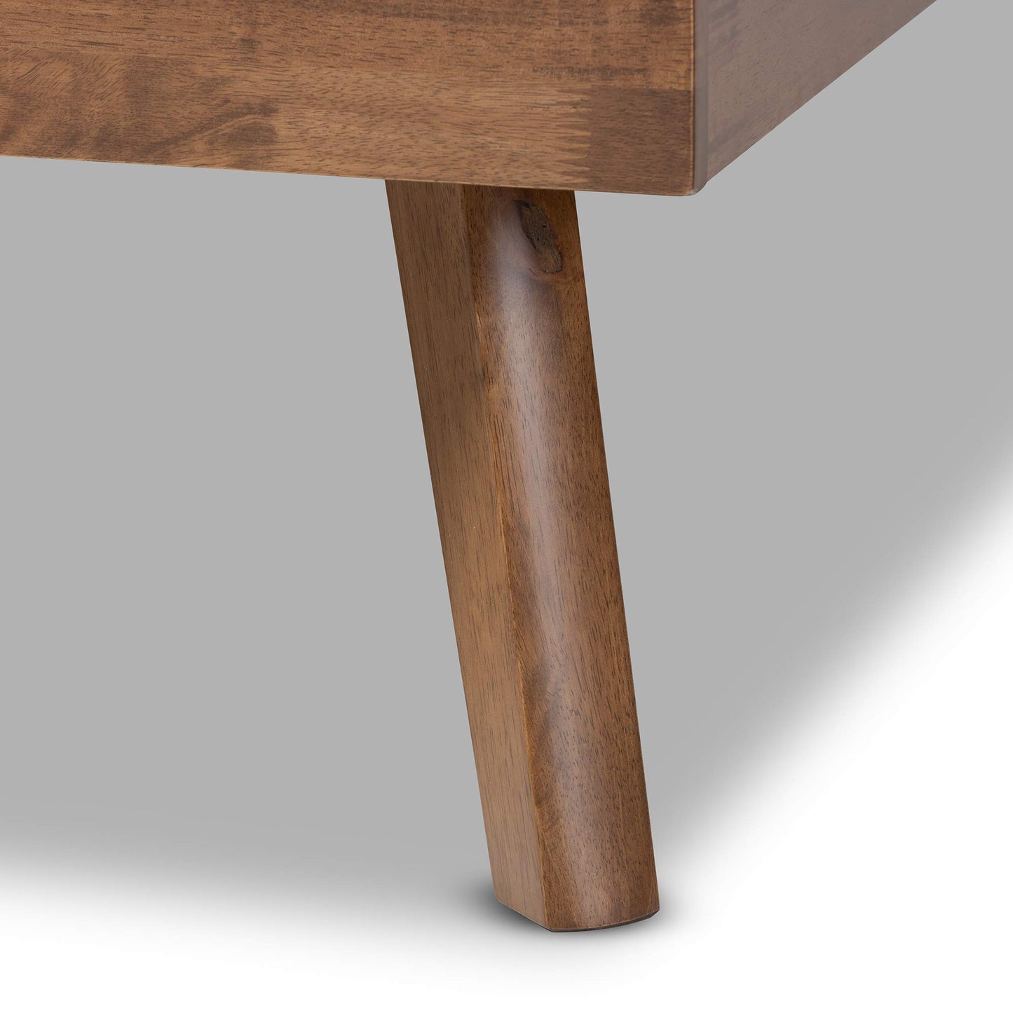 Baxton Studio Beds (Platform), Queen, Dark Grey/Walnut
