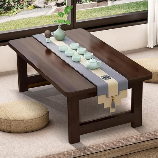 robwibw Japanese Floor Sitting Table, Folding Wood Tea Table Chabudai Japanese Coffee Table Low Table for Living Room Home Tatami Office (A 31.5 * 15.7 * 11.8 INCH)