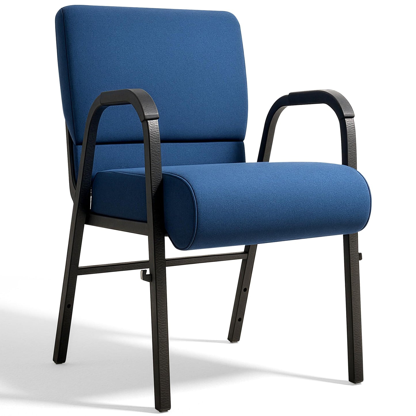 ANTAKIPRO Stationary Office Chair - Ergonomic Guest Chair with Waterfall Cushion Seat, Back Card Pocket & Armrests, Backrest Incline, Stackable Design, Suitable for Reception & Waiting Rooms