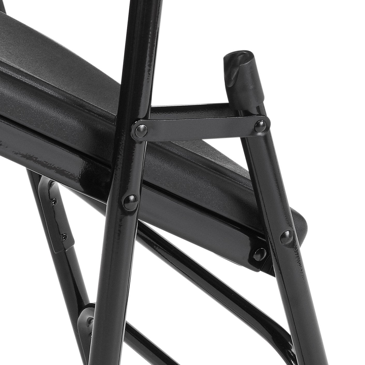 National Public Seating Plastic Portable Folding Chairs 1100 Series Premium Lightweight Foldable Chairs for Indoor & Outdoor, Set of 4 – Comfortable, Durable, Institutional-Grade, Black