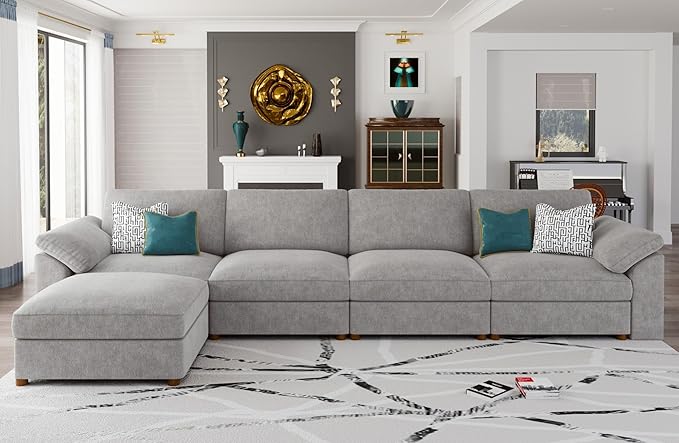 EASE MOOSE Oversized Modular Sectional Sofa, Modern Oversized L Shape Sectional