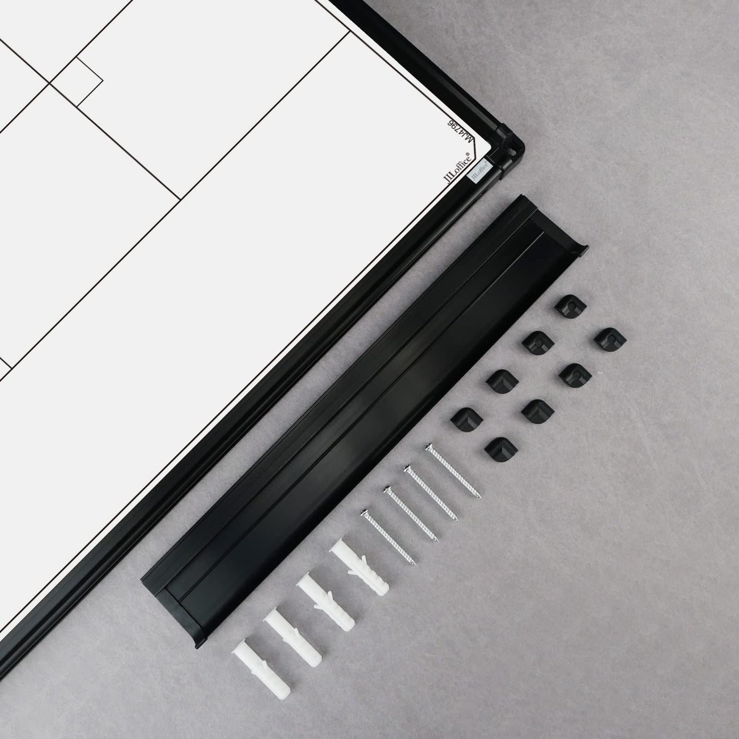 JILoffice Magnetic Dry Erase Calendar Whiteboard, 4 Month White Board Planner 36 X 24 Inch, Black Aluminum Frame Wall Mounted Board for Office Home and School
