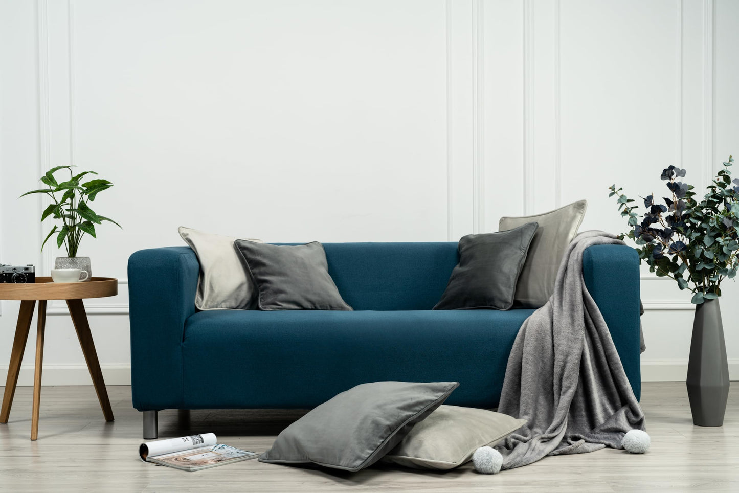 MASTERS OF COVERS Klippan Loveseat Slipcover for The IKEA 2 Seater Klippan Loveseat Sofa Cover Replacement- Dark Ocean