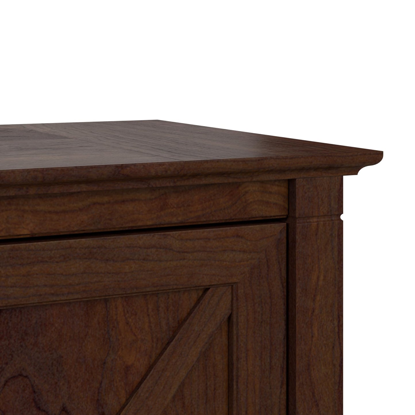 Bush Home Key West 2 Drawer Lateral File Cabinet in Bing Cherry, Document Storage for Home Office, Accent Chest with Drawers